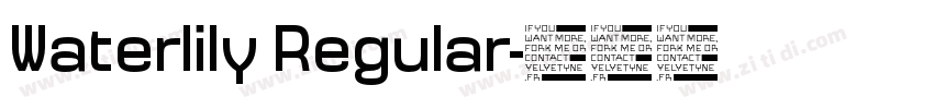Waterlily Regular字体转换